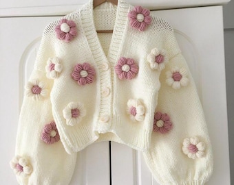 Handmade Crochet Sweater | Cozy Winter Top for Girls Teen Sweater Small Medium