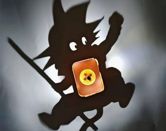 New Dragon Ball Goku Shadow Lamp LED  Anime Night Light | DBZ Room Decor | Saiyan Wall Lamp Manga Decor Gift | Otaku Anime Fan Gift 2026