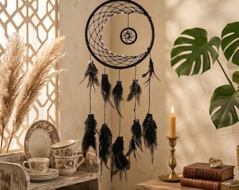 Handmade Dream Catcher | Boho Wall Hanging Decor | Nursery & Bedroom Dreamcatcher | Bohemian Home Decor | Unique Handmade Gift