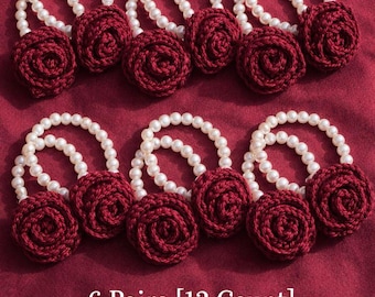 Handmade Crochet Pearl Gajra | Bridal Mehndi Wrist Flower Jewelry