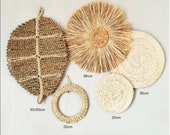 Wall Basket Decor, Wall Hanging Decor, Seagrass Round Basket, Boho Wall Decor