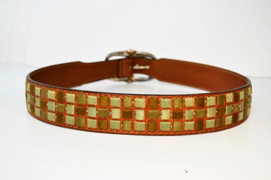 Post&Co Brown Pony Hair Belt; Size: 90 Post & Co Leather Belt, Size 90, Embroidered Belt, Brown  main image 4