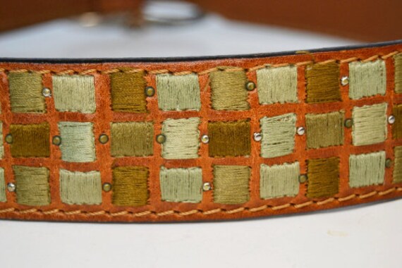 Post&Co Brown Pony Hair Belt; Size: 90 Post & Co Leather Belt, Size 90, Embroidered Belt, Brown  main image 2