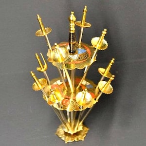 Toledo skewers, Vintage Damascene Toledo Miniature Swords on Stand, miniature swords, skewer sword, spanish damascena, cocktail