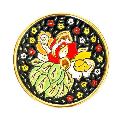 Profiled decoration, plate, and hand-made, Decoration plate, profile dish, enamel dish handmade, old Arabic formulas, 24kt gold, collection