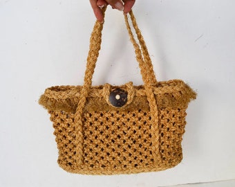 Macrame bag,natural woven bag,hobo bags