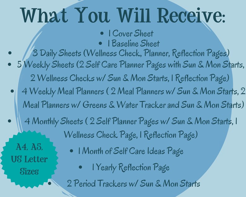 Self Care Journal Self Care Kit Wellness Journal Mental Etsy