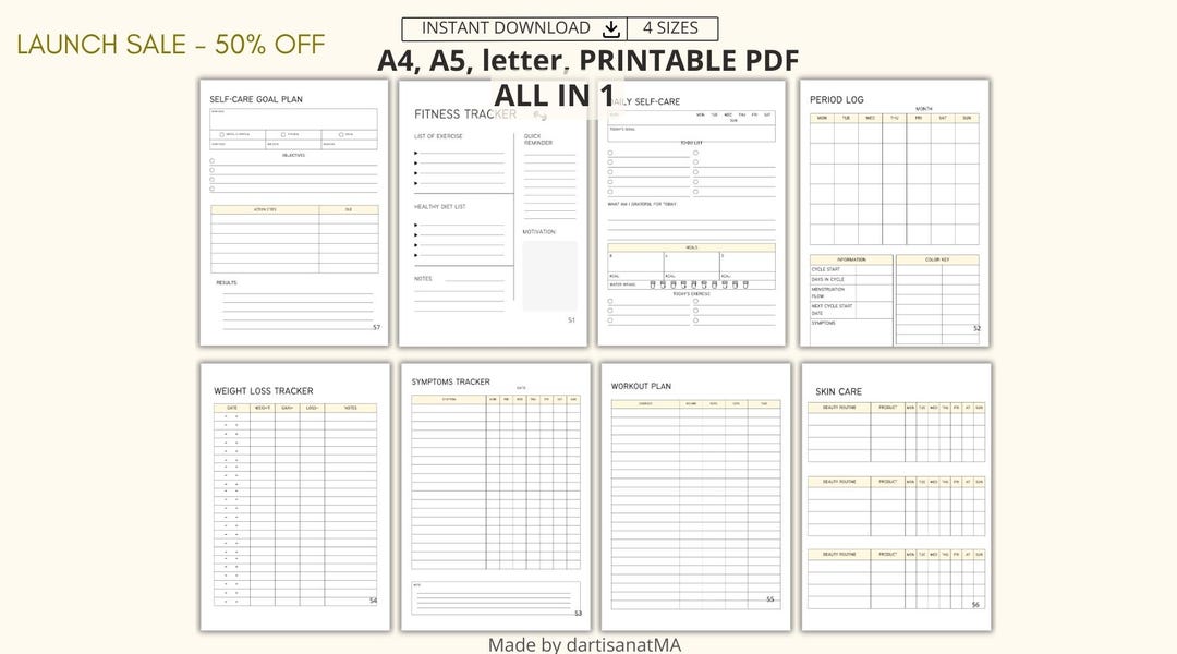 Ultimate Life Planner Bundle | Printable | Fitness, Budget, Wellness ...