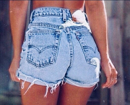Distressed High Waisted Shorts - Etsy