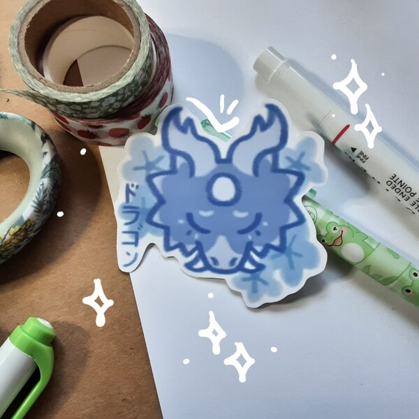 Japanese myths - mythology - mythology stickers - kitsune - dragon - tanuki - kitsune sticker - dragon sticker - tanuki sticker