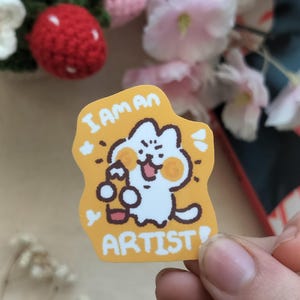 アーティスト ステッカー - かわいい - かわいいステッカー - 猫 - 猫ステッカー - かわいい猫ステッカー - プロ アーティスト - 地元のアーティストをサポート - アーティストへのギフト - アーティスト向け