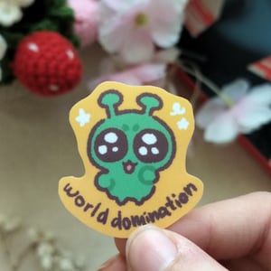 Alien Aufkleber - Lustiger Aufkleber - Lustiger Alien Aufkleber - Weltdominanz - Verschwörungstheorie Enthusiasten Aufkleber - Süßer Alien Aufkleber - Kawaii