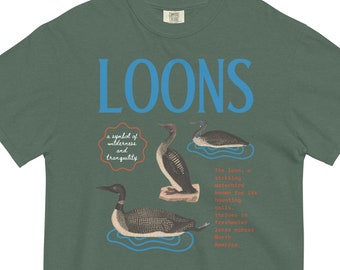 Loon T-Shirt, Loons Of North America, Common Loon, Nature Lover, Bird Lover Tee