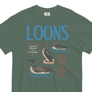 Loon T-Shirt, Loons Of North America, Common Loon, Nature Lover, Bird Lover Tee
