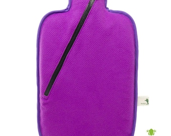 Eco Hot Water Bottle with Soft Microfiber Cover – German-Made Warmth for Cold Winter Nights