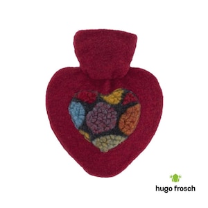 Heart-Shaped Hot Water Bottle with Knit Cover – Teen Girl Gift, Period Pain & Cozy Warmth
