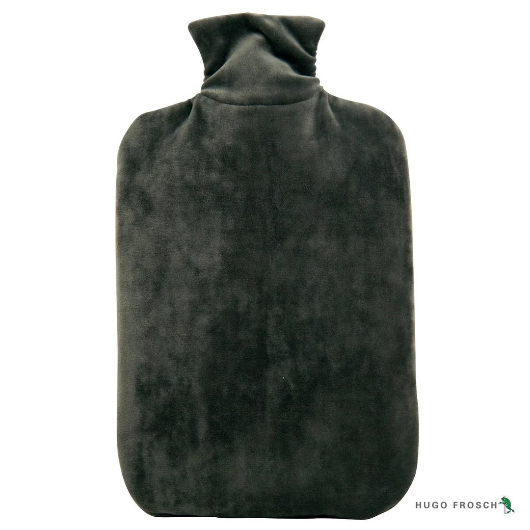 Eco Hot Water Bottle With Cover, Lunar Grey, Natural Pain Relief Lower