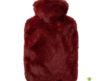 Fluffy Faux Fur Hot Water Bottle: German-Made Pain Relief, Bed Warmer