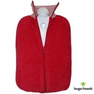 Bolsa de agua caliente de algodón orgánico: comodidad sostenible, regalo para un estilo de vida ecológico. Cherry