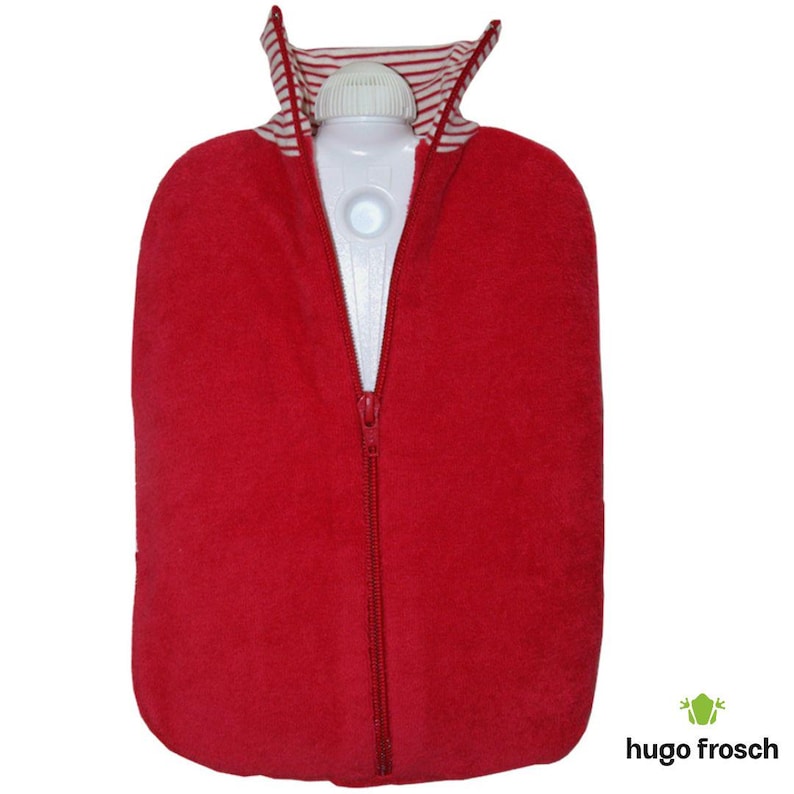 Bolsa de agua caliente de algodón orgánico: comodidad sostenible, regalo para un estilo de vida ecológico. Cherry