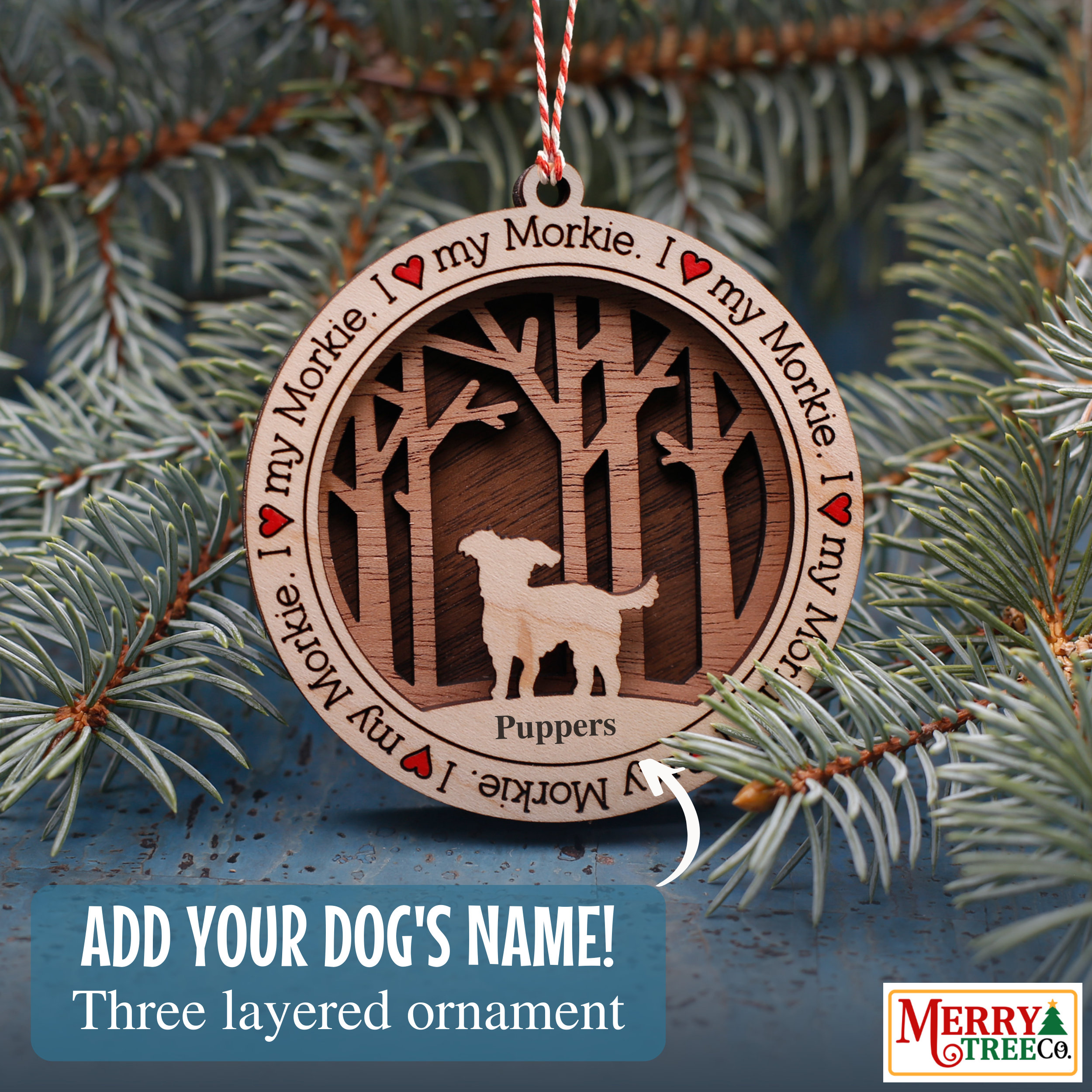 Morkie clearance christmas ornament