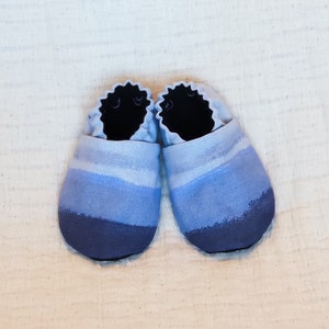 Blue Wave Canvas Soft Sole Baby Shoes | Toddler Shoes | Wide Toe Box Kids Shoes