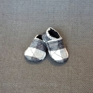 Buffalo Check Soft Sole Baby Shoes | Quilted | Perfect for Fall & Winter | Plaid