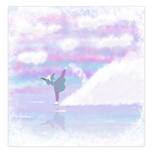 Ice Skater Folded Card