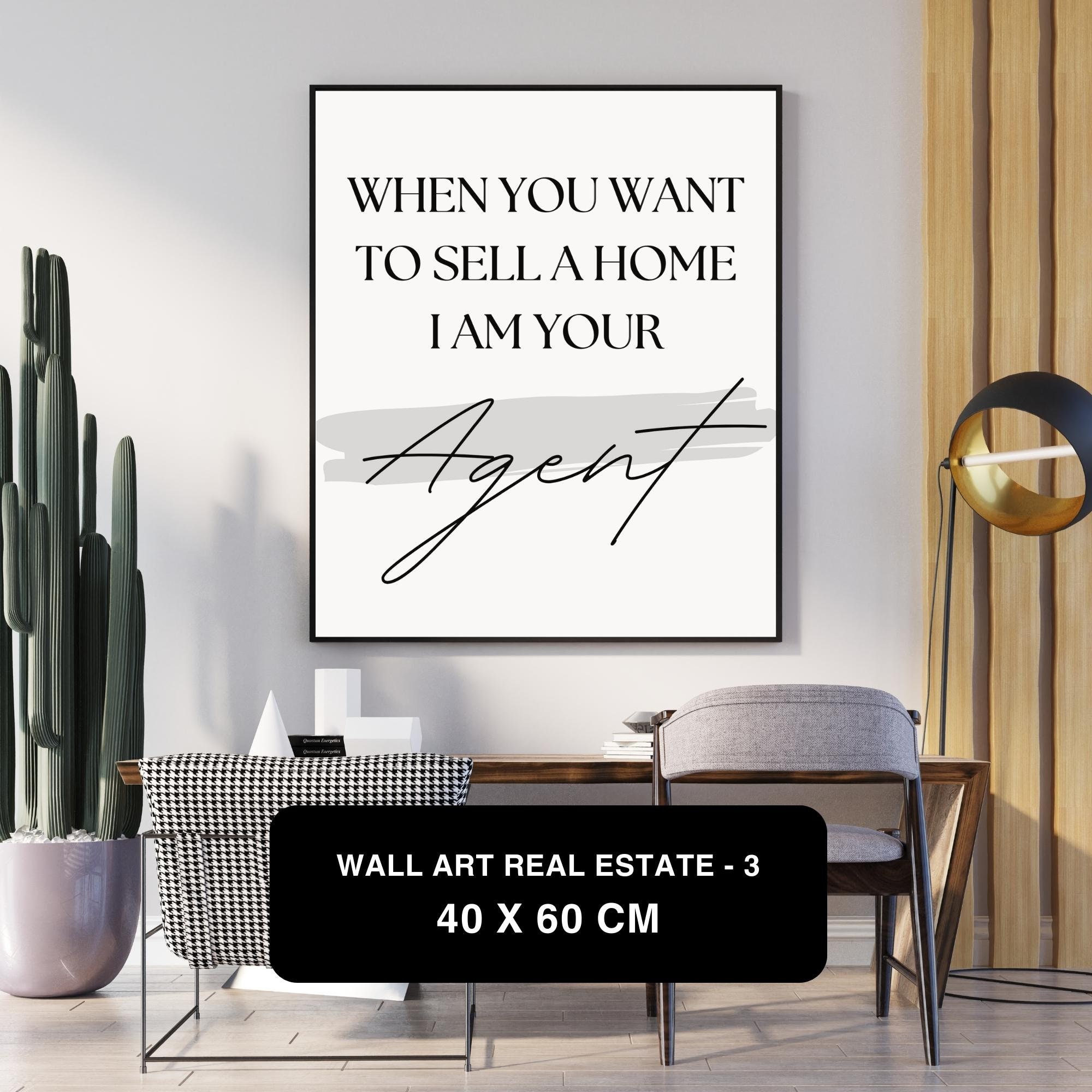 Real Estate Wall Art,3pc Set Printable Wall Art,real Estate Office ...