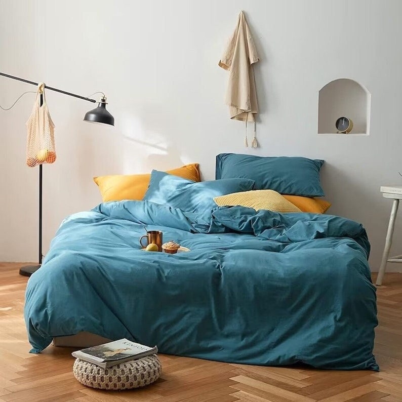 Boho Style 3 Piece Cotton Duvet Cover Handmade Bedding Set Etsy