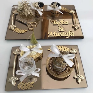 Engagement Ring Tray, Wedding Tray Set,Personalized Engagement Tray Set, Wedding Favors,Engagement Favors, Engagement Rings, Bride&GroomGift