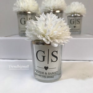 Luxury Wedding Candle Favors , Candle Favors , Aniversary Candle Gifts , Personalized Candle Favors ,Bridal Shower Candle Favors , Baptism