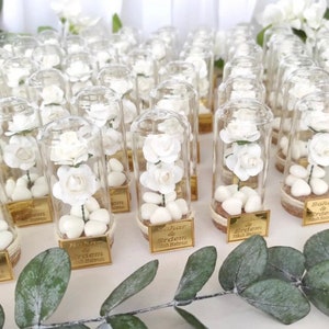 Regalo per tubi di fiori secchi per matrimoni, bomboniere personalizzate, bomboniere rustiche, bomboniere per addio al nubilato, bomboniere Fanus per, regalo di nozze rustico