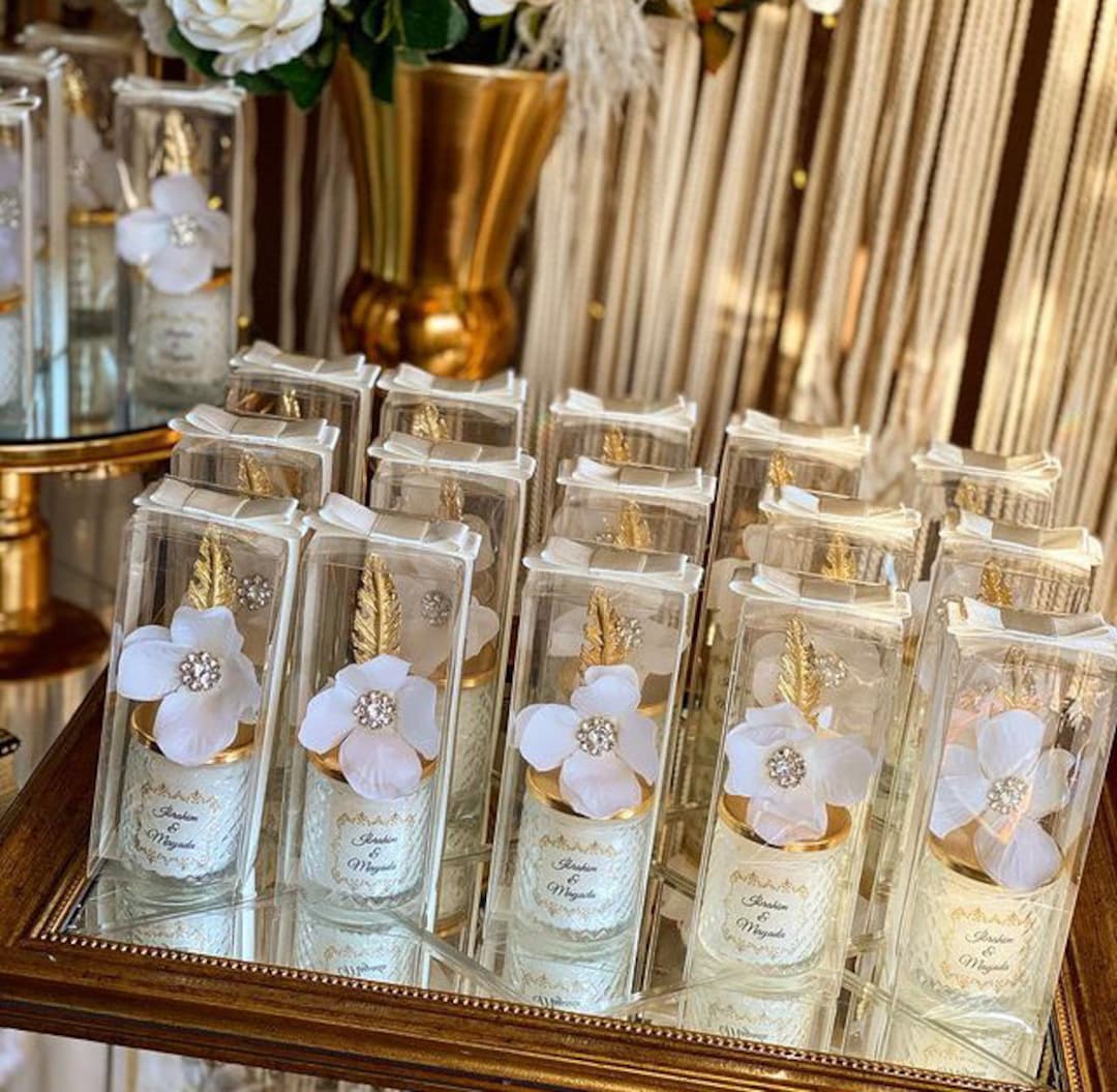 Personalized Wedding Candle Favors,elegant Glass Wedding Candle Favors ...
