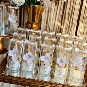 Personalisierte Hochzeitskerze Gefälligkeiten: Mit Glas