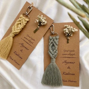 Personalized Macrame Name Keychain, Custom Key Chain, Wedding Gift, Baby Shower, Bridesmaid Gifts, Maid of Honor Gift, Bridal Shower Favors