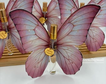 Butterfly Perfume Bottle Favor, Refillable Cologne, Pink Party Decor