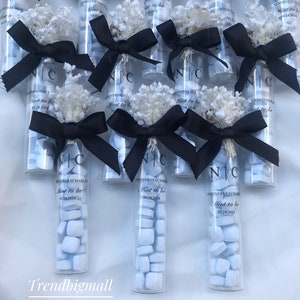 Personalized Glass Tube Candy Favors, Wedding Bridal Shower
