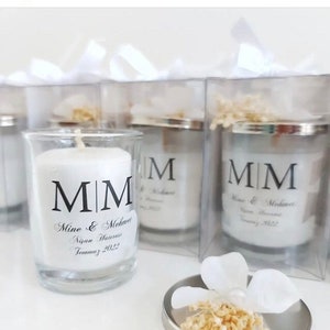 Personalized Candle Favors ,Wedding Candle Favors , Luxury Candle Gift For Quest ,Candle Favors ,Engagement Candle Favors , Bridal Shower