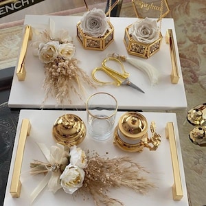 Personalized Tray Set ,Engagement Tray Set , Ring Tray , Nikkah Tray , Promise Tray Set , Ring Boxes , Wedding Tray Set