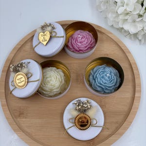 Luxury Candle Favor, Elegant Candle Favor, Unique Wedding Favors, Wedding Candle Favors, Bulk gifts , Peony Candle ,Gifts for Guests ,