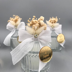 Personalized Luxury Wedding Favor for Guests, Luxury Wedding Favors, Classy mica Candle , Baby shower Favors, Bridal Shower Favors