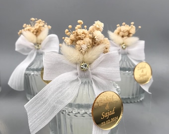 Personalized Luxury Wedding Favor for Guests, Luxury Wedding Favors, Classy mica Candle , Baby shower Favors, Bridal Shower Favors