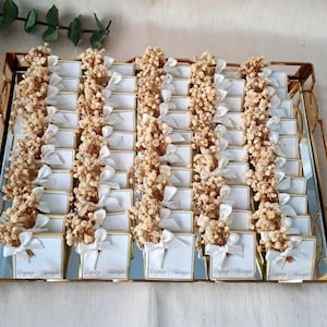 Personalized Wedding Chocolate:With dry flowers