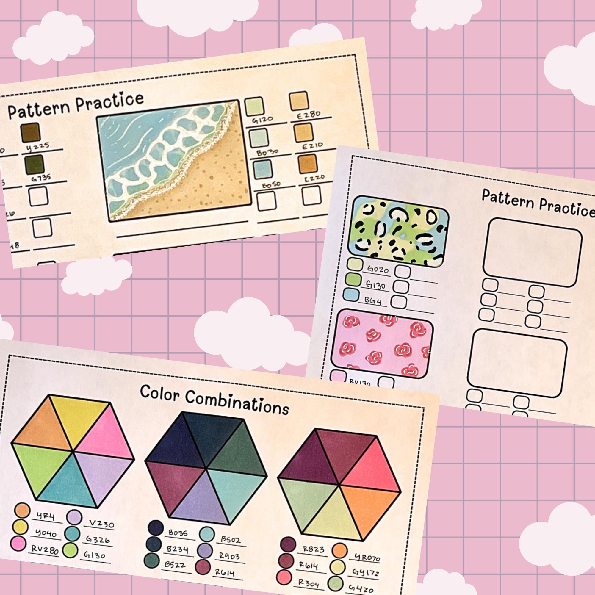 Coloring Tutorial Practice Sheets Coloring Practice Workbook | 14 Page PDF | Practice Patterns, Blending ...
