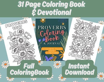 Proverbs Coloring Book and Journal | 3-in-1: Coloring Book, Journal & Devotional | Christian Coloring Book for Women
