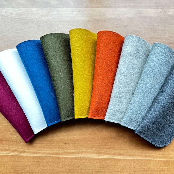 Luxurious Merino Wool Felt Glasses Case for Eyeglasses/ Sunglasses/ Reading Glasses