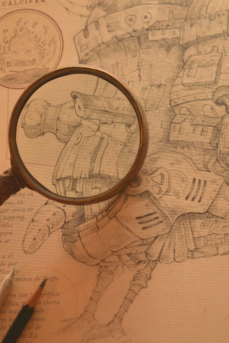 Detalles del dibujo del castillo.
