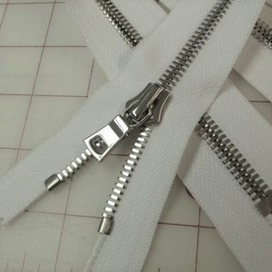 1980s Talon Zipper With Nickel Metal and Black Tape. 19 Long. Sz 8