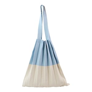 Stilvolle und umweltfreundliche Maisfaser-Stricktasche für Frauen, geräumige und faltbare Schultertasche, mittelgroße Tasche, perfekt für den täglichen Gebrauch.